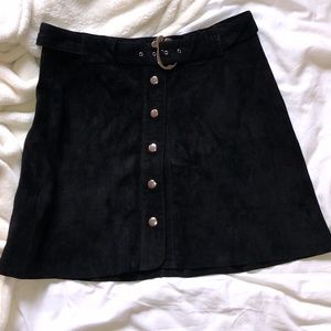 Zara Faux Suede Mini Skirt